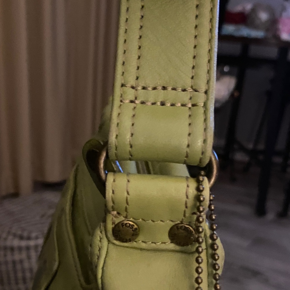 Fossil Green Leather Women's Bag - Picture 12 of 16